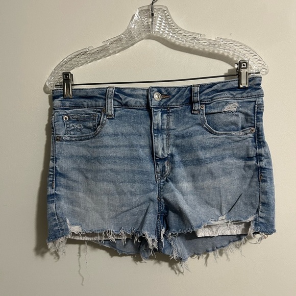 American Eagle High  Waisted Shortie Jean Shorts - Picture 1 of 5